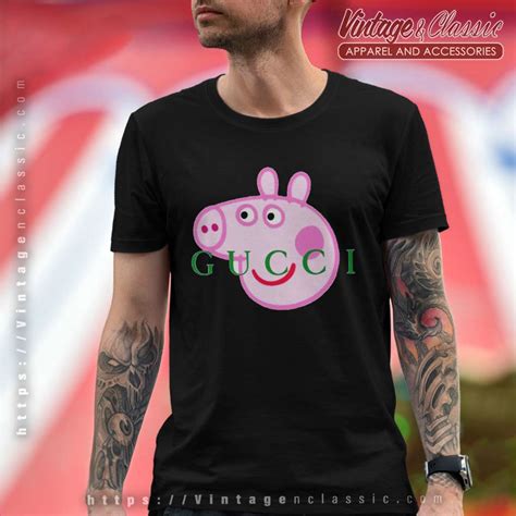 gucci peppa pig shirt black|peppa pig gucci canada.